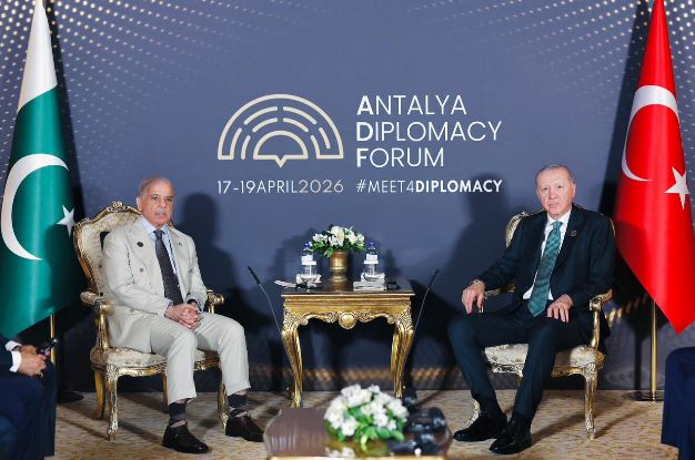 Antalya Diplomacy Forum Tayyib Erdogan and Shehbaz Sharif Meeting