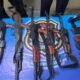 Six automatic guns