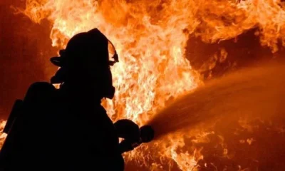 Building on Fire in Karachi