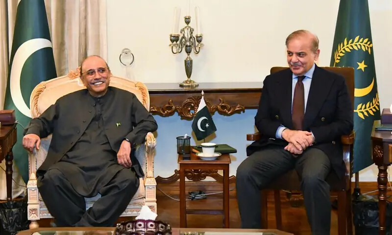 PM Shehbaz Sharif and President meeting