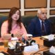 CEO South Nishat Fatima & Spokesmen Air Vice Marshal Arshad Mehmood Malik addressing press briefing