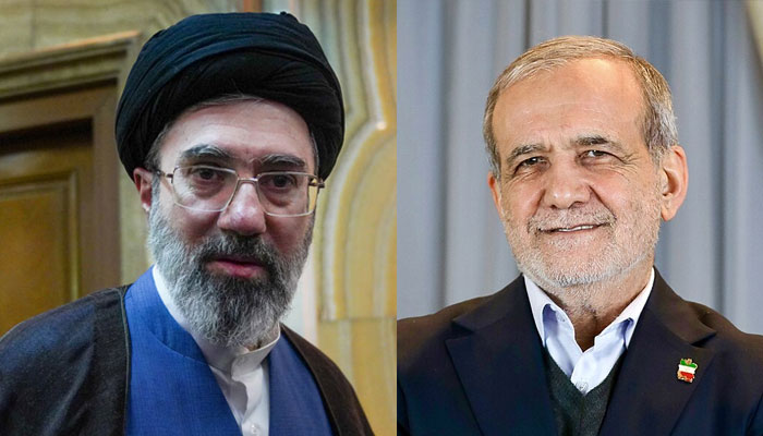 masoud-pezeshkian and mujataba khamenei