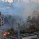 Railway Tracks Catch Fire