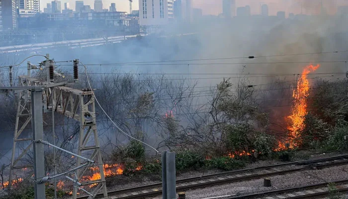 Railway Tracks Catch Fire