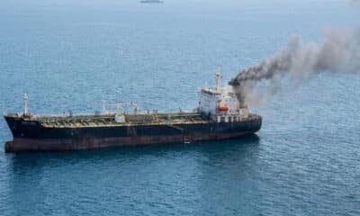 Projectile Hits Cargo Ship