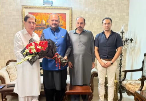 Syed Zeeshan Naqvi Visited PMLN Leader Shah Ghulam Qadir