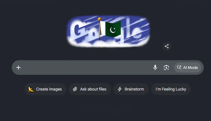 google featuring pakistani flag