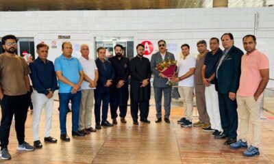 OPF Chairman Syed Qamar Raza Naqvi being welcomed in barcelona